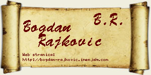 Bogdan Rajković vizit kartica